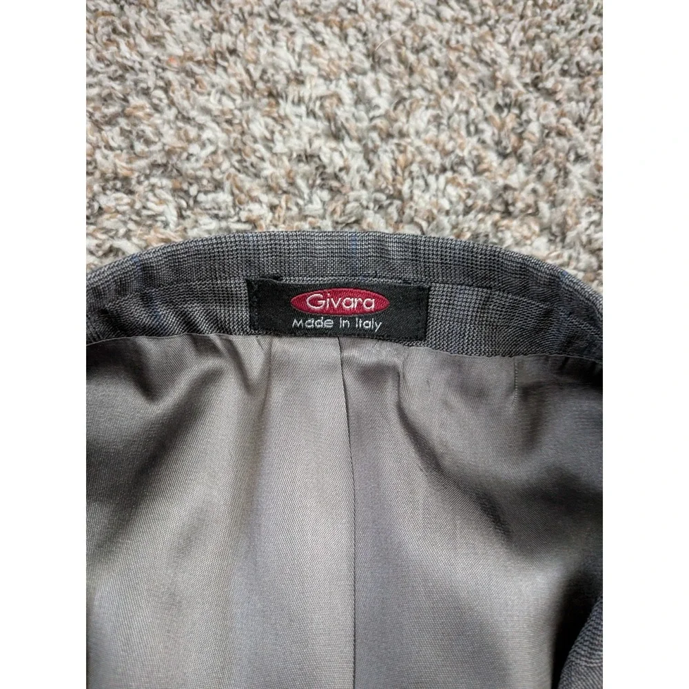 Givara‎ Italy Super 150s Wool Suit 2pc, Gray, 44 Jacket, 35 Pants, 28